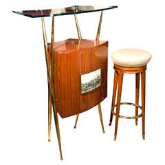 Cesare  Lacca  Vintage Bar with Stool