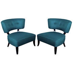 Pair  Vintage Pull Up  Chairs In The Style of Billy Haines