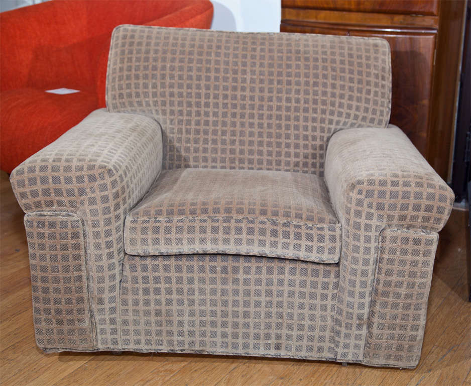 American Pair of Oversized Club Chairs For Sale