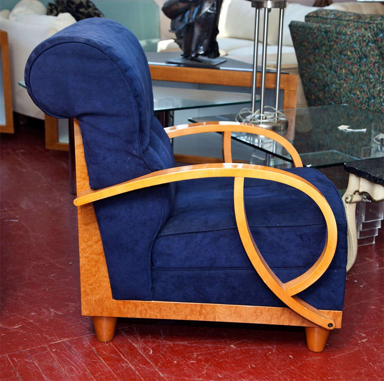 French Art Deco  Lounge  Chair and Ottoman For Sale 4