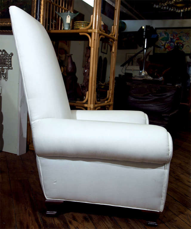 High  Back  French  Deco  Arm  Chair For Sale 1