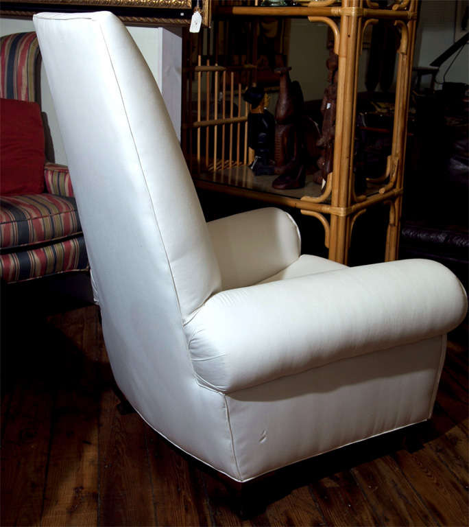 High  Back  French  Deco  Arm  Chair For Sale 2