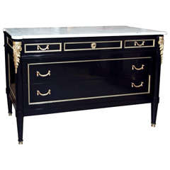 French Directoire Style Marble Top Commode by Jansen