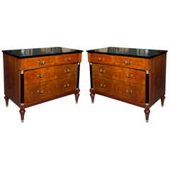 Pair Neoclassical Style Bachelor Chests