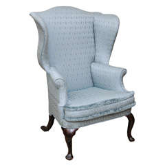 Queen Anne  Easy, Wing, Lounge Arm Chair, Walnut, 18th Century