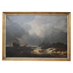 "A Stormy Landscape with Ships"