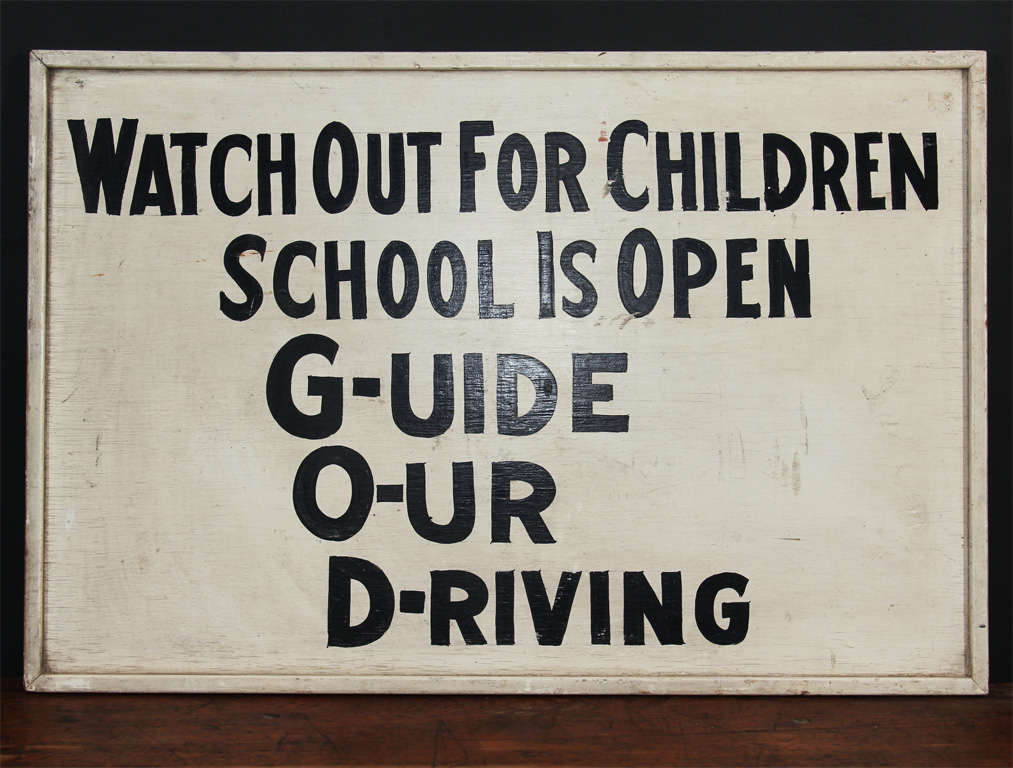 'School is Open' Sign