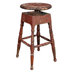 Antique Painted Drafting Stool