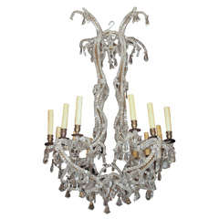 French Glass & Crystal Chandelier