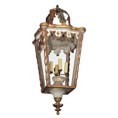 Italian Painted Wood Lantern