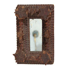 Tiny Folk Art Mirror with 4 Hearts