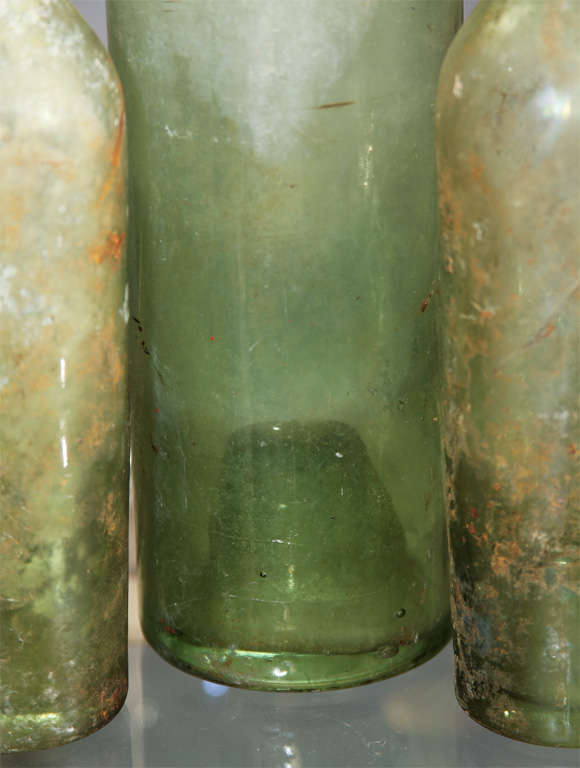 20th Century Group of Green Bottles