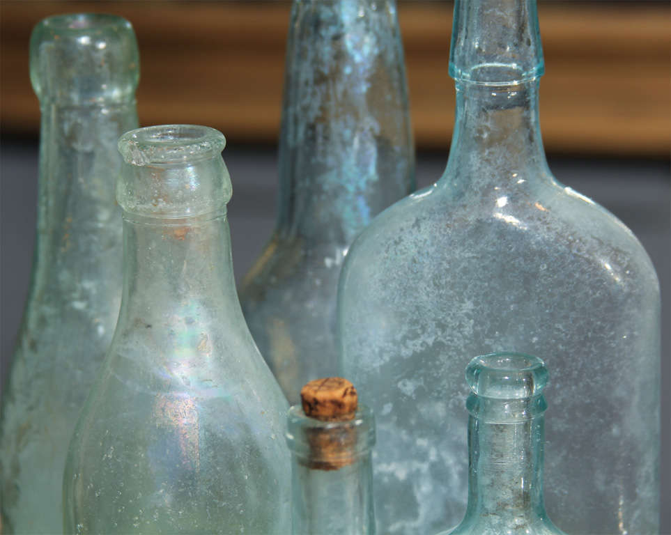 20th Century Group of Seven Aqua Bottles