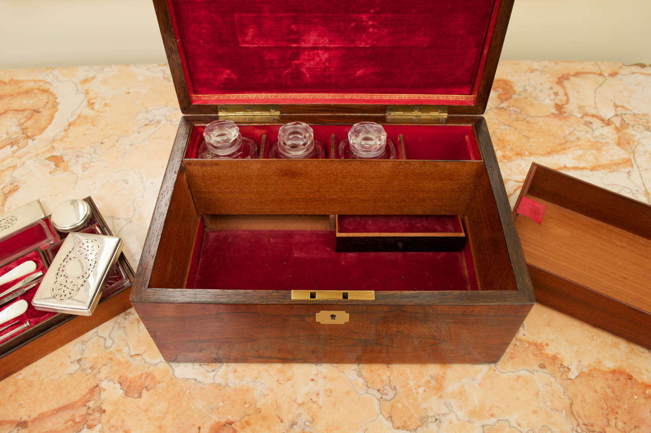19th Century Victorian Mahogany Dressing Box 3
