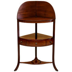 19th Century Regency Mahogany Corner Wash Stand