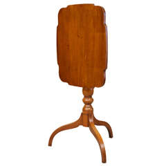 Federal Period Cherrywood Tilt-Top Candle Stand