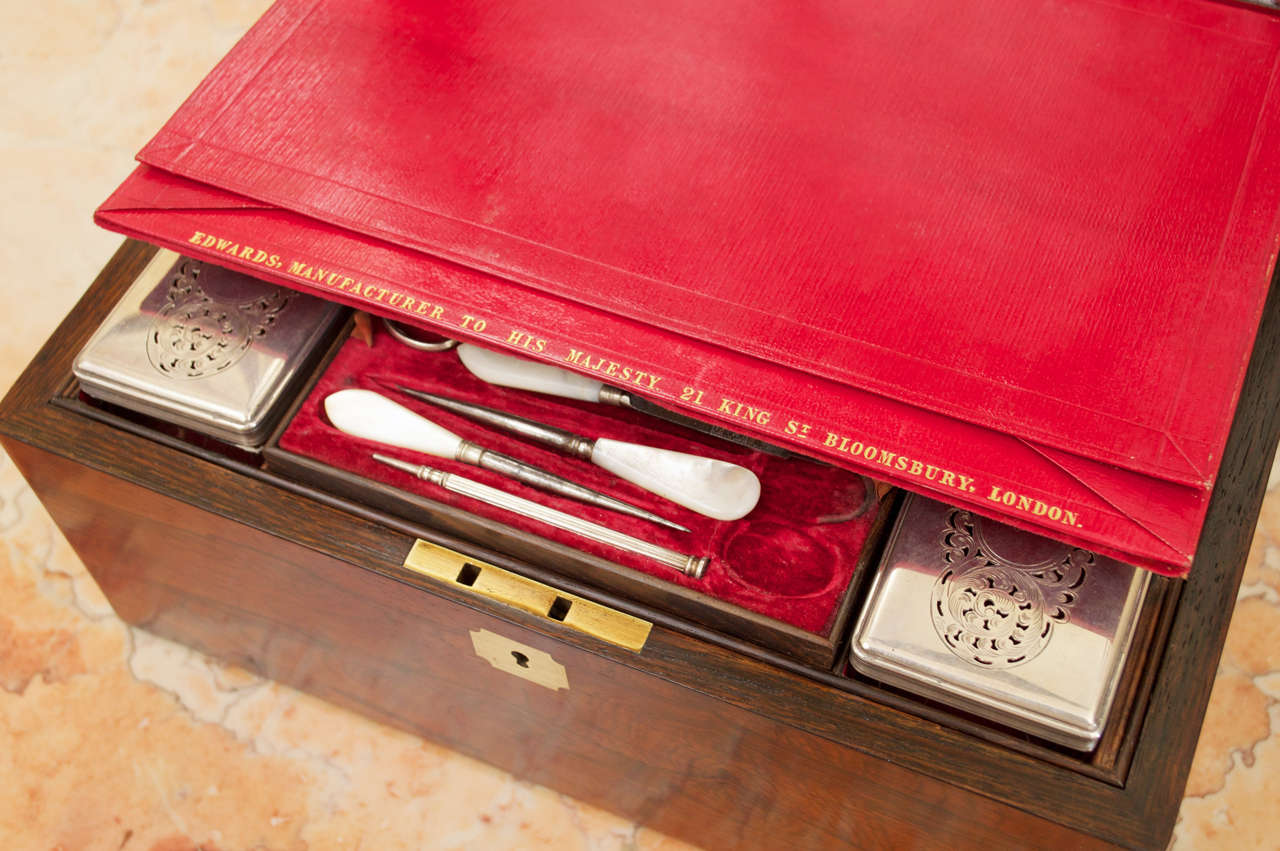 19th Century Victorian Mahogany Dressing Box at 1stDibs