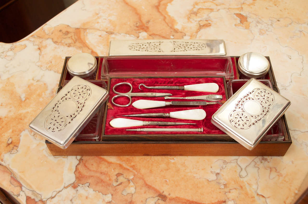 19th Century Victorian Mahogany Dressing Box at 1stDibs