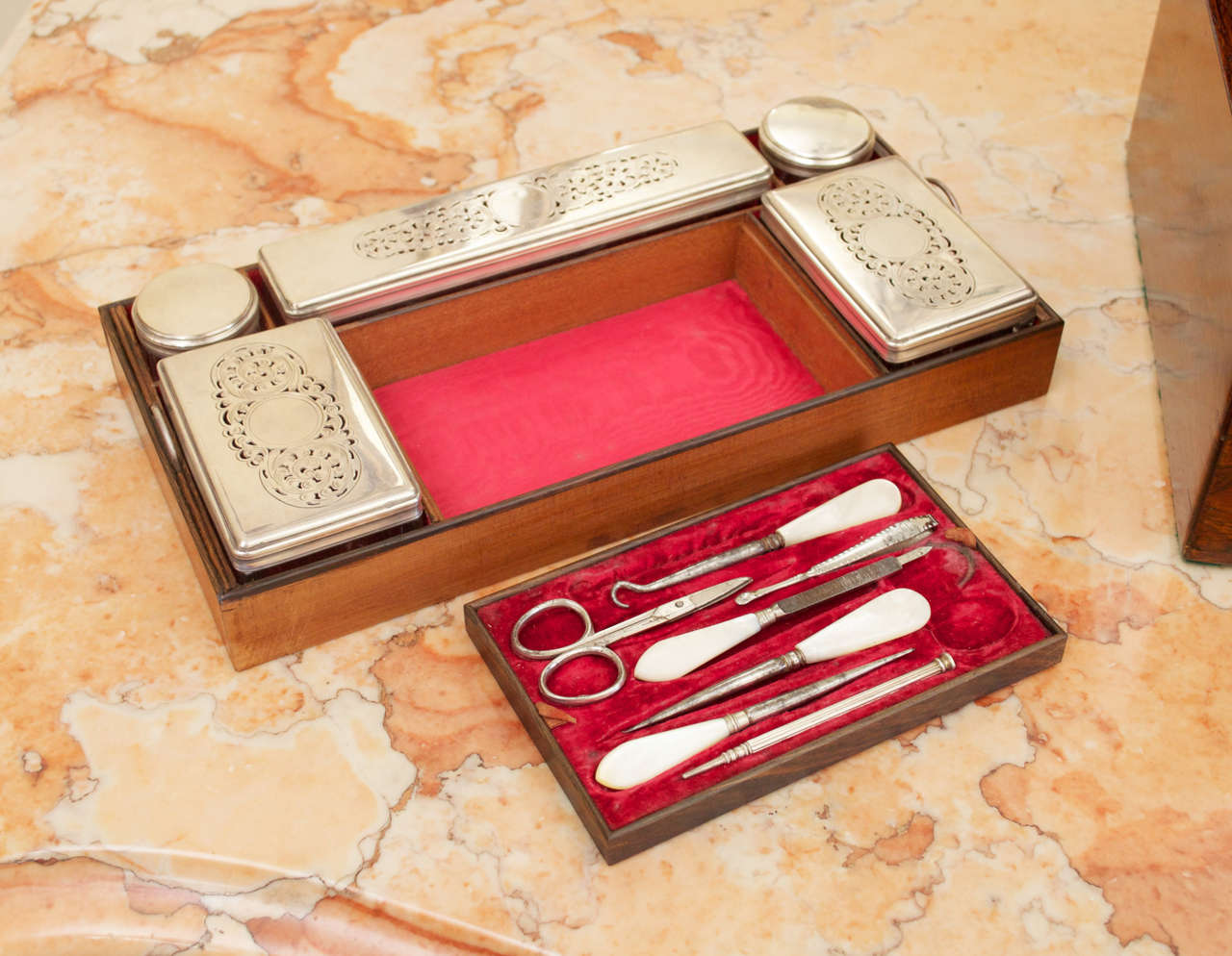 19th Century Victorian Mahogany Dressing Box at 1stDibs