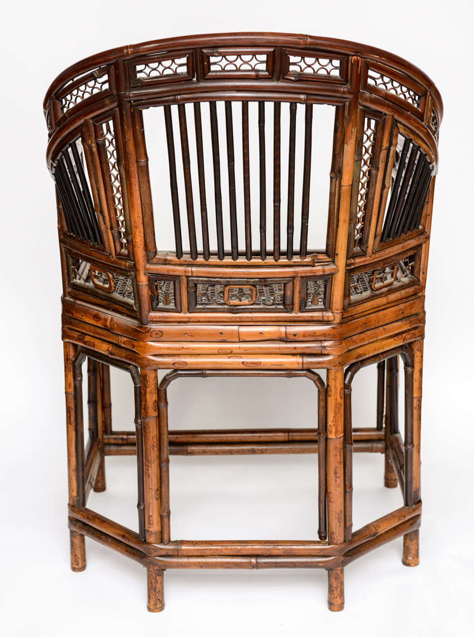 A Fine Chinese Export Bent Bamboo Armchair 3