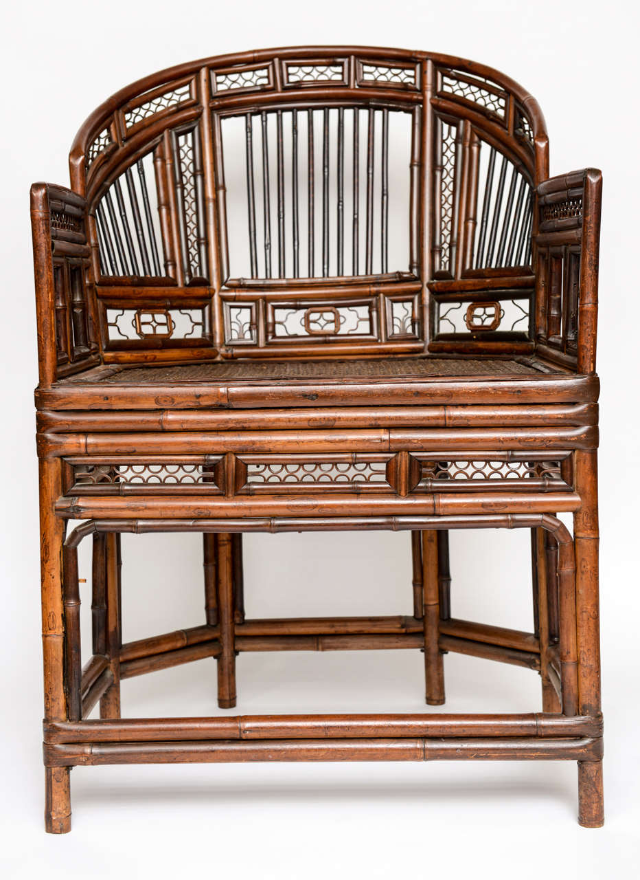 A Fine Chinese Export Bent Bamboo Armchair at 1stDibs