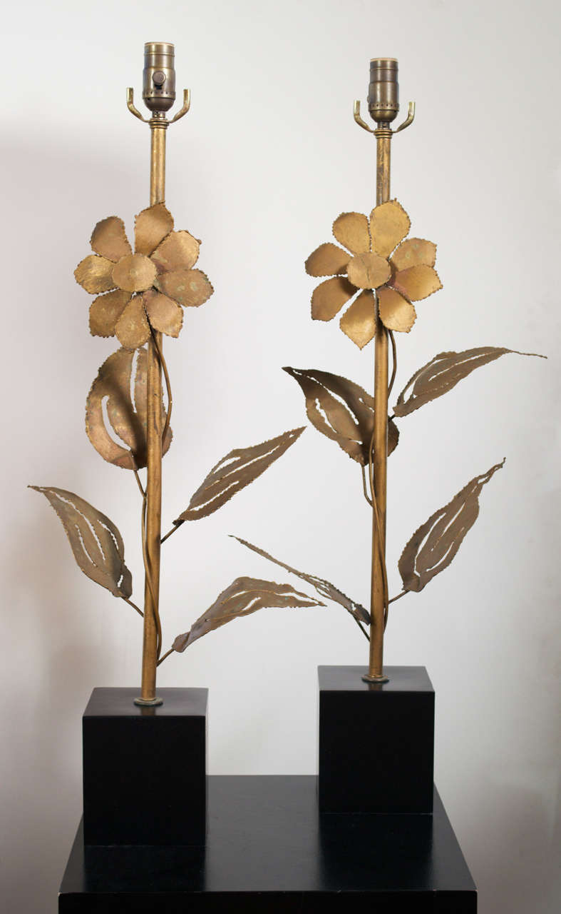 Brutalist Flower Lamps