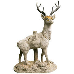 Standing Cement Deer 2