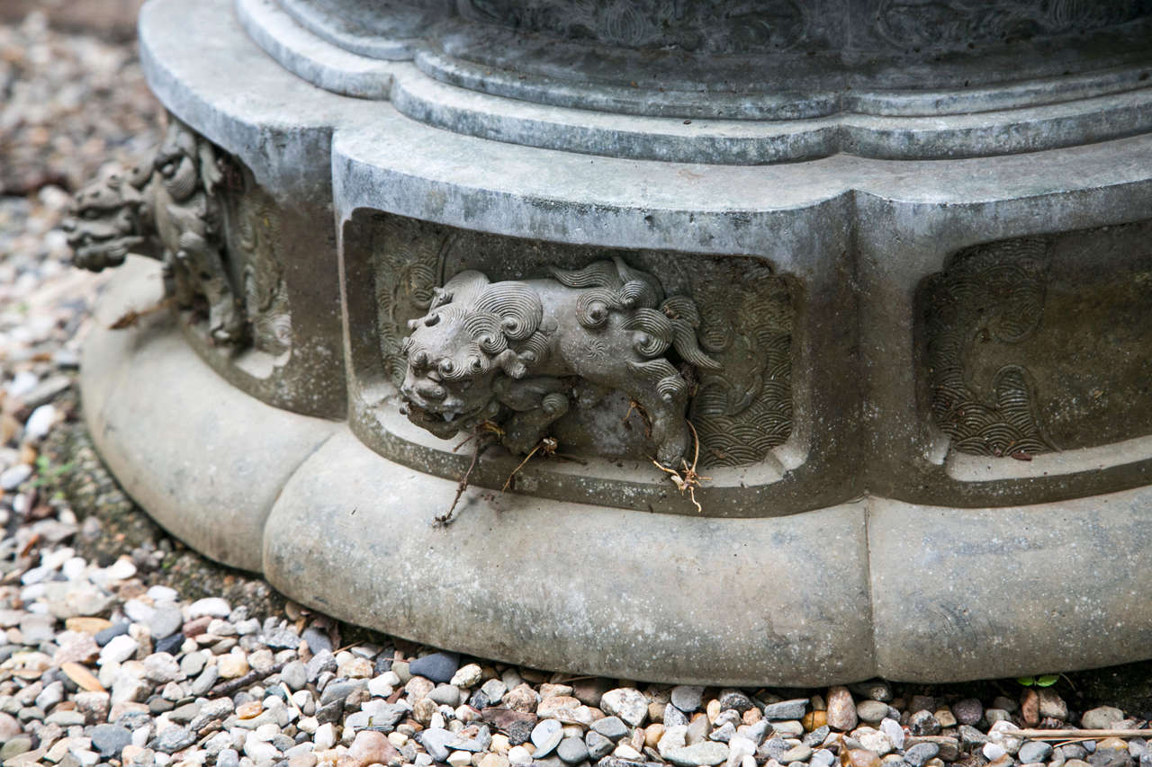 19th Century Large Bronze Japanese Garden Lantern For Sale