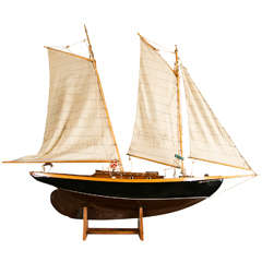 Lacquered Model of a Ketch Lacquered Model of a Ketch