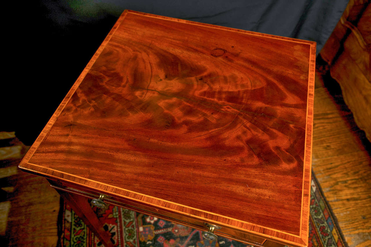 Square Mahogany Side Table For Sale at 1stDibs