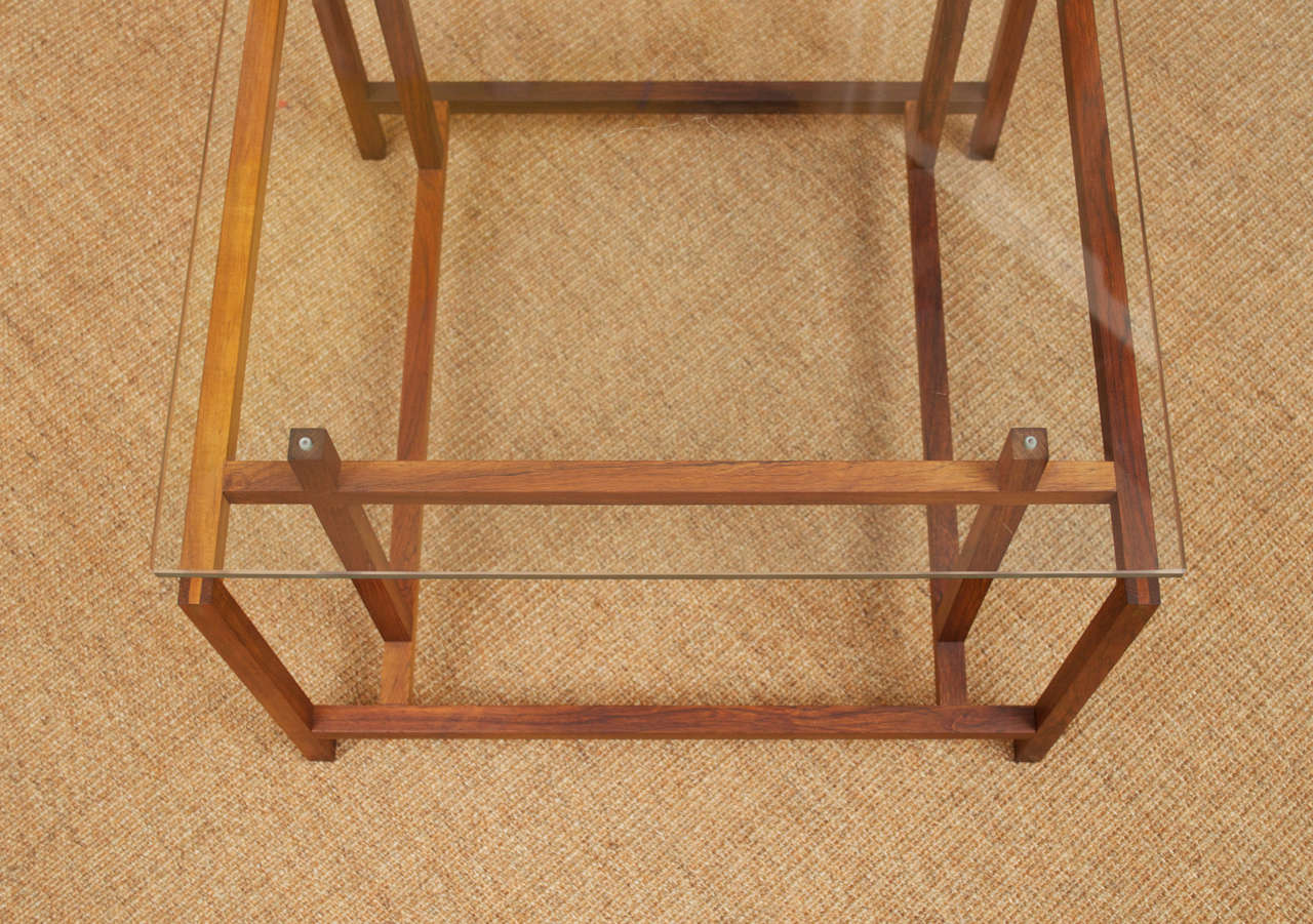 Henning Norgaard Rosewood Side Tables In Good Condition In San Francisco, CA