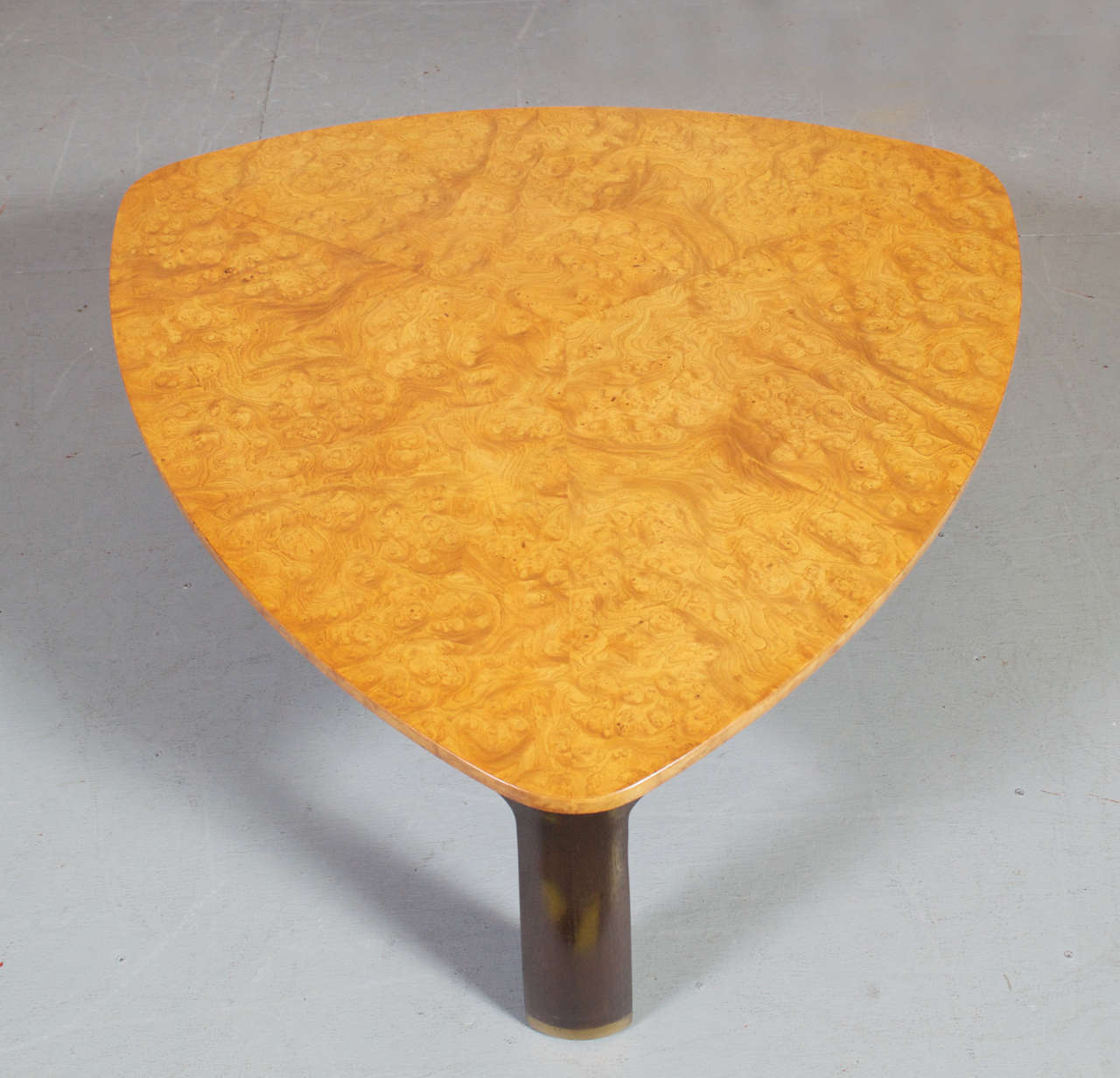 American Triangular Burl Coffee Table by Edward Wormley For Dunbar