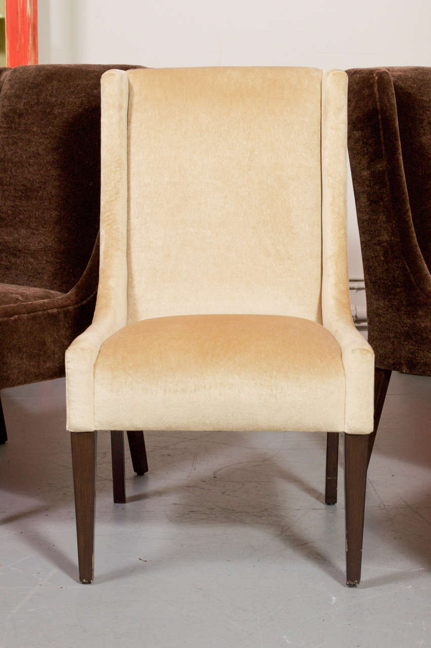 American Six A. Rudin Dining and/or Game Chairs In Mohair 