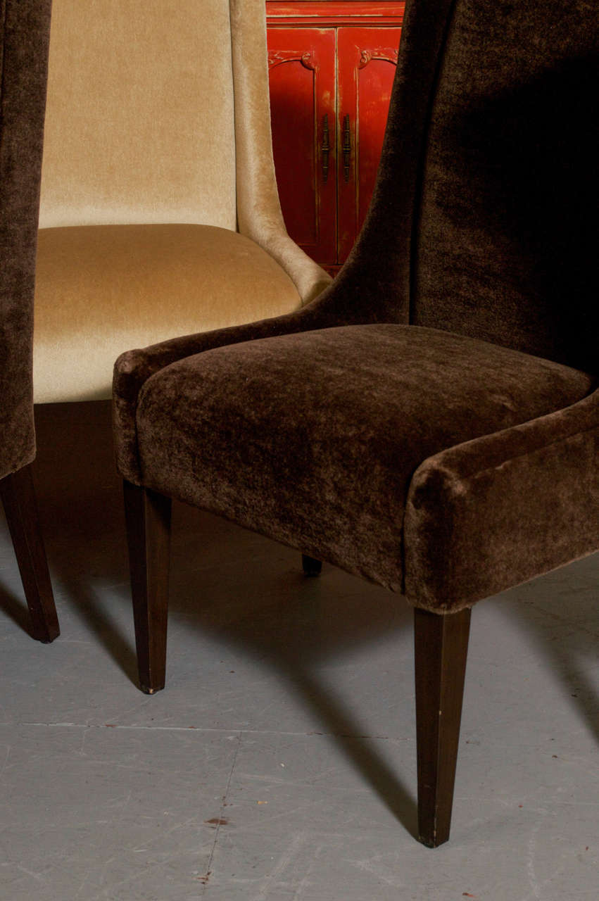 20th Century Six A. Rudin Dining and/or Game Chairs In Mohair 