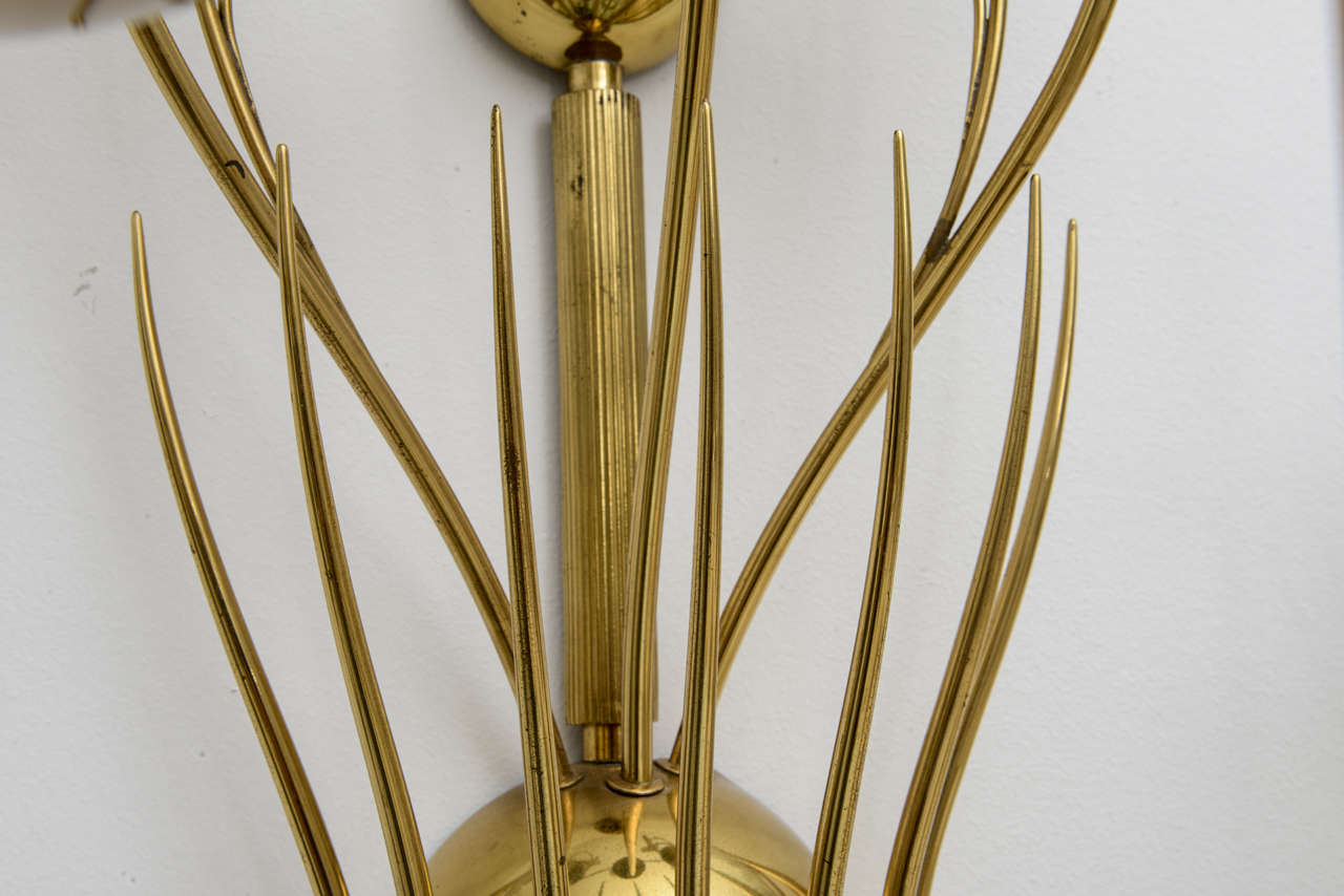 Large-Scale 50's Italian Brass Candle Sconce For Sale 4