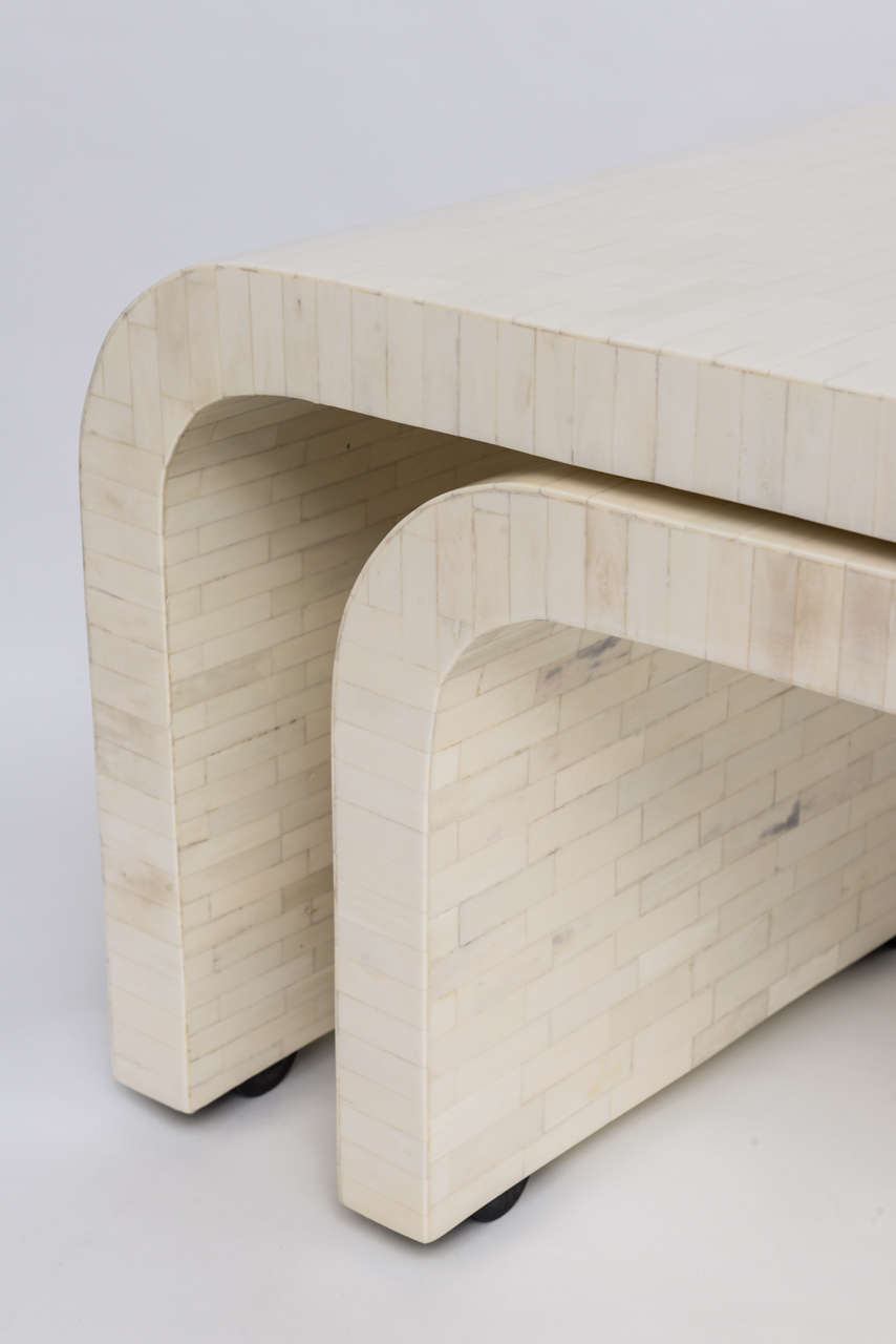 Tesselated Bone Double-Tiered Coffee Table 2