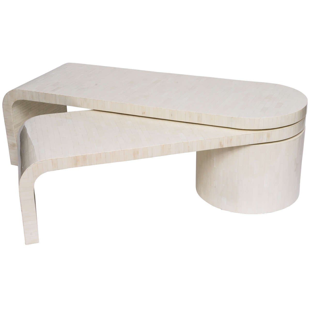 Tesselated Bone Double-Tiered Coffee Table
