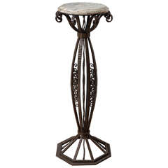 Art Deco Circular Wrought Iron Pedestal