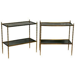 1960s Pair of Sofa Tables in Bronze