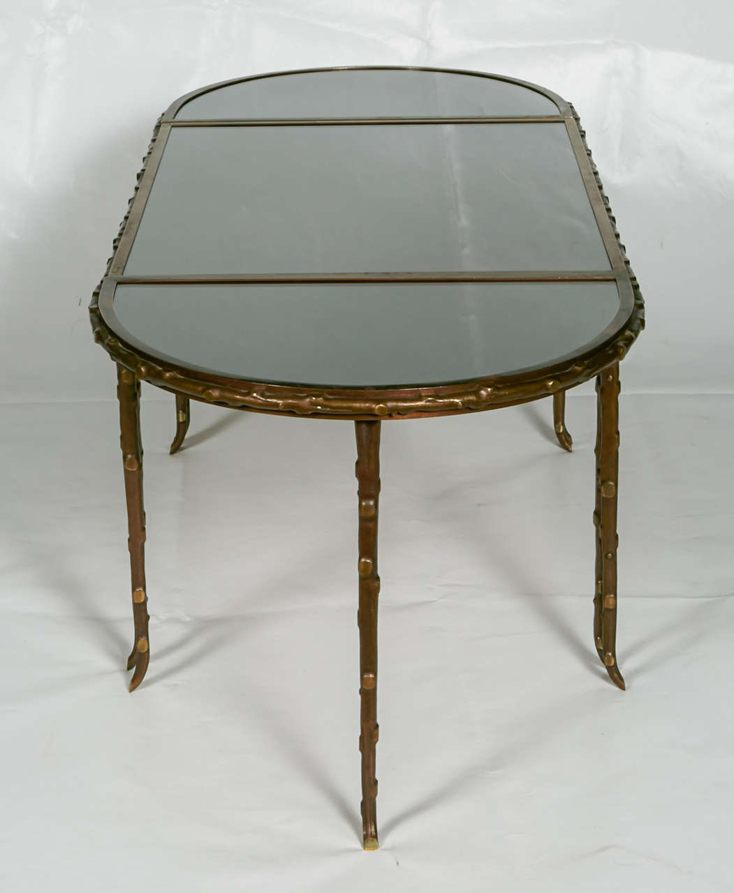 French 1960's Coffee Table in Bronze Patine For Sale
