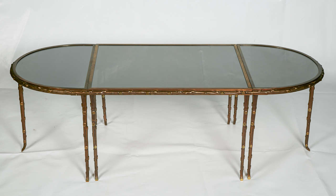 1960's Coffee Table in Bronze Patine For Sale 4