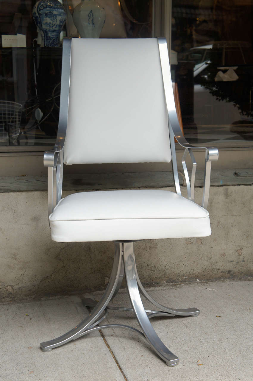 Two Midcentury Chrome with Vinyl Chairs at 1stdibs
