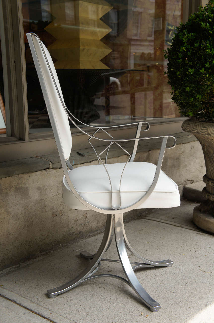 Two Midcentury Chrome with Vinyl Chairs at 1stdibs