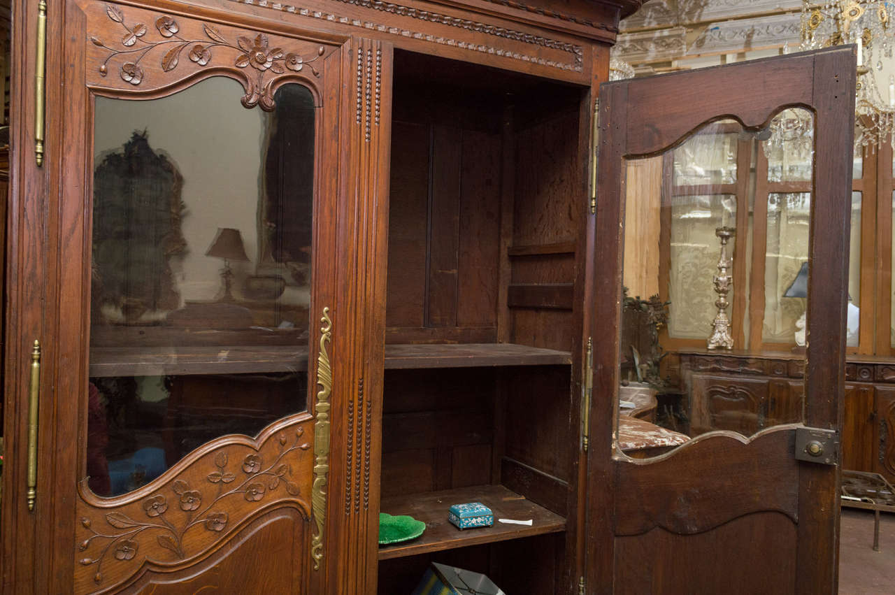 19th Century Normandy French Oak Armoire 2