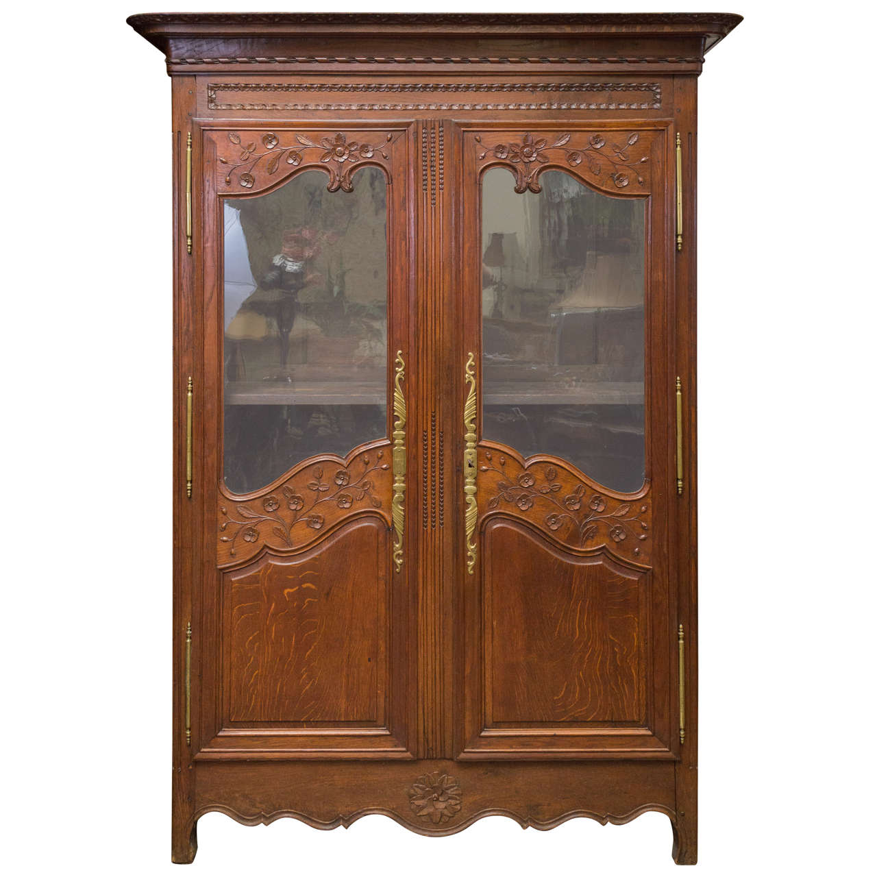 19th Century Normandy French Oak Armoire