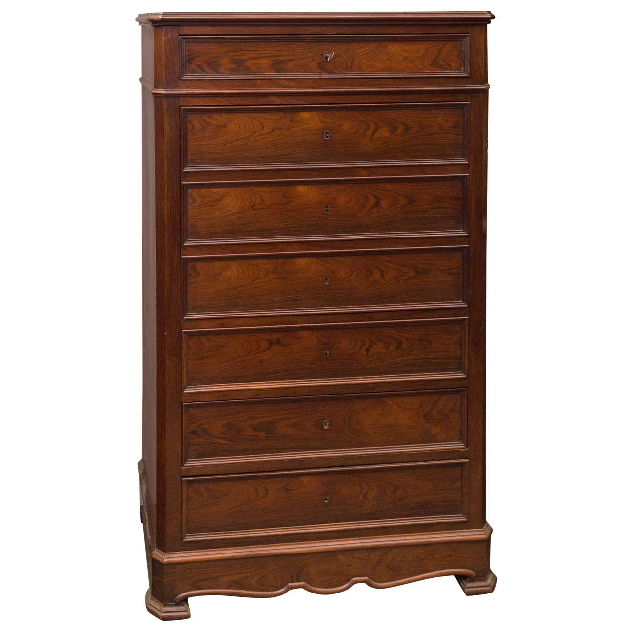 19th century Louis Philippe drop-front desk. (secretary, secretaire a abattant )
Circa 1860 chest of drawers