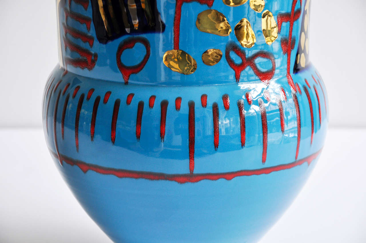American 1980s Monumental Ceramic Vessel by Anna Silver For Sale