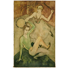 1927s Oil on Canvas "The Ballets Russes" by Larry Murphy