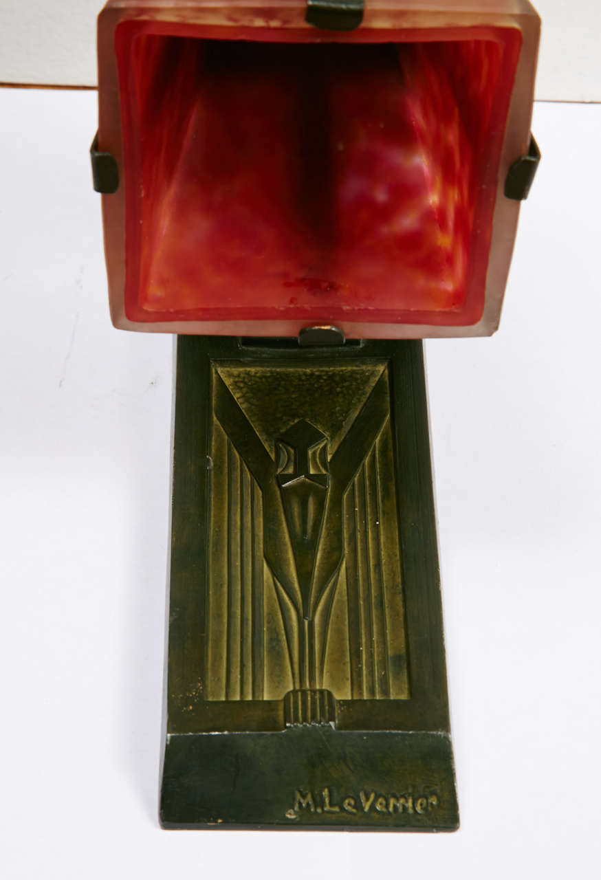 Französische Art-Déco-Konsolen, signiert von Max Le Verrier, um 1920-1930 (Bronze)
