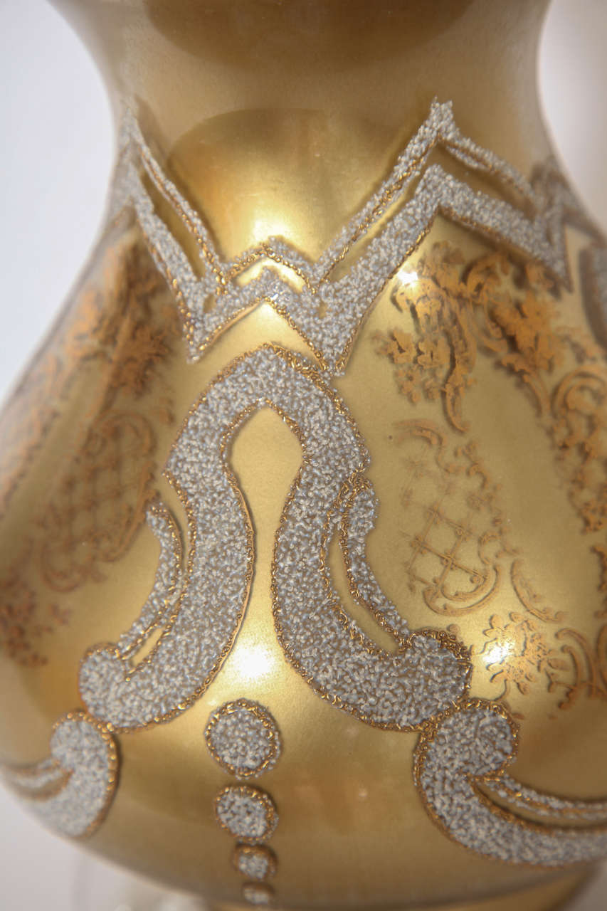 Gold Eglomise Lamps with Stippled Design 1